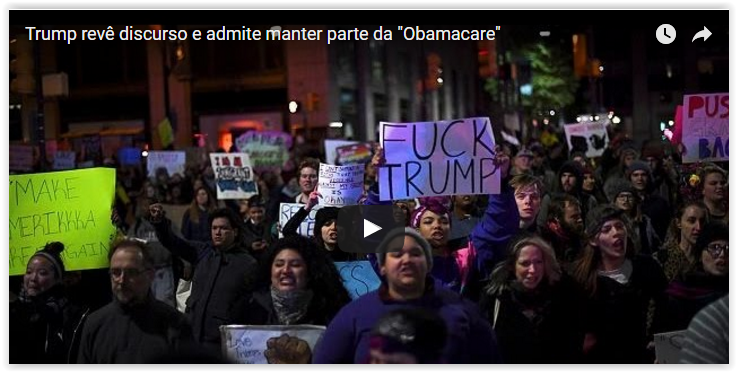 Trump revê discurso e admite manter parte da “Obamacare” (Vídeo)