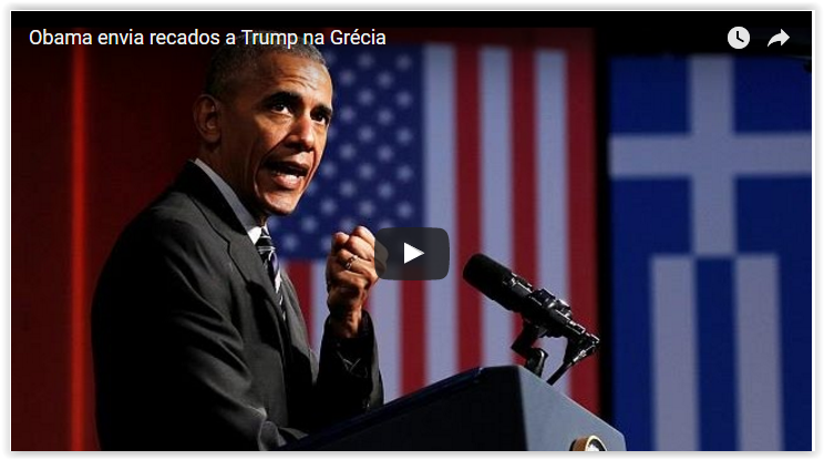 Obama envia recados a Trump na Grécia (Vídeo)