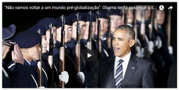 “Não vamos voltar a um mundo pré-globalização”: Obama tenta sossegar a Europa após vitória de Trump (Vídeo)