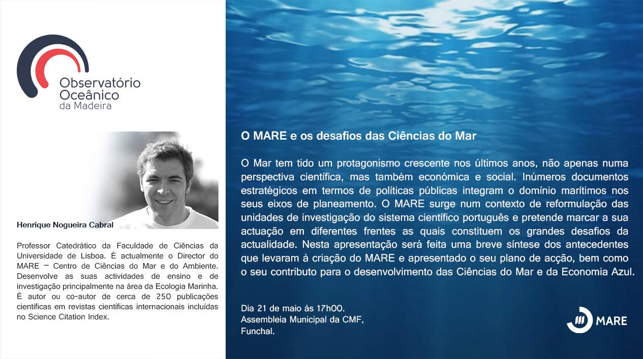 “O MARE e os desafios das Ciências do Mar”