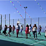 O Flash Mob  dos professores da Escola Ribeiro Domingos Dias